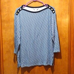 Liz Claiborne 3/4 Sleeve Soft Blouse